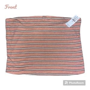 American Eagle striped pink white black tube top size XL new with tag